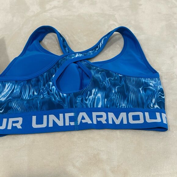Under Armour Sports Bra Women’s Size SM Mid Printed Cross back Sports Bra NWT - Picture 7 of 9